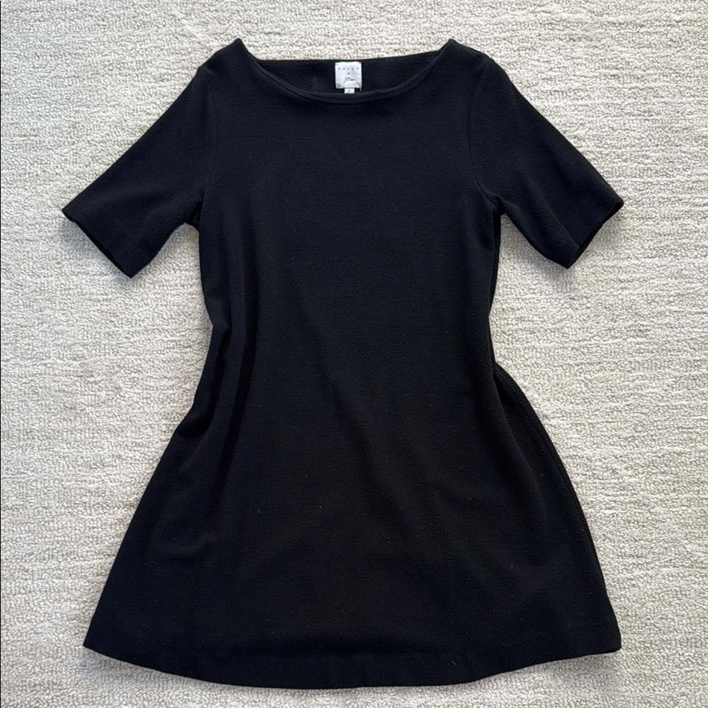HATCH X J. Crew short sleeve shift dress black